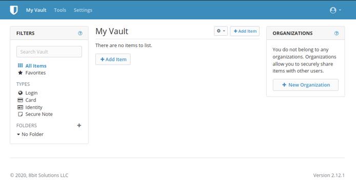 Bitwarden Web Vault