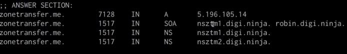 Dig utility DNS record enumration output Dig utility DNS record enumeration output